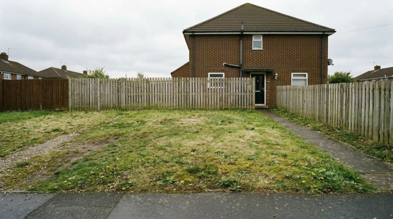 Backyard before the AI concept transformation